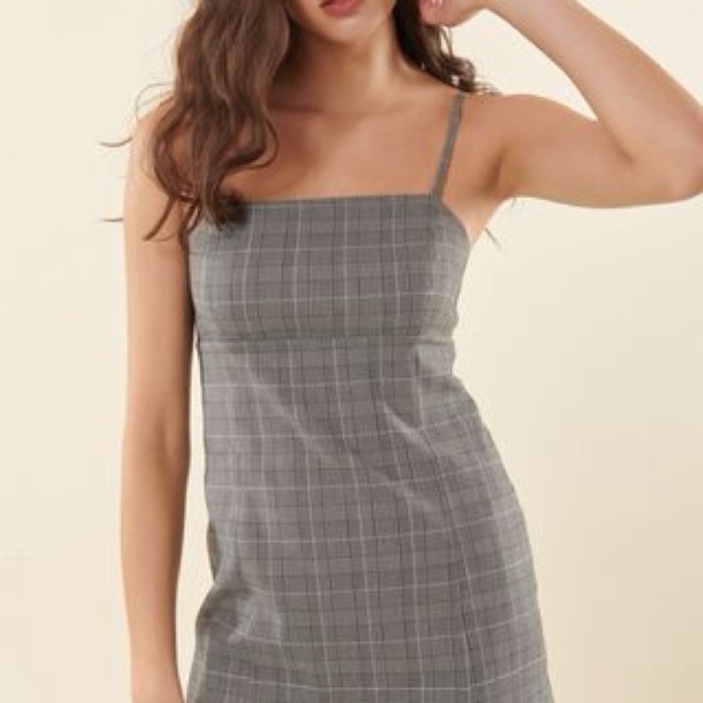 Garage Gray Sheath Mini Dress Spaghetti Strap